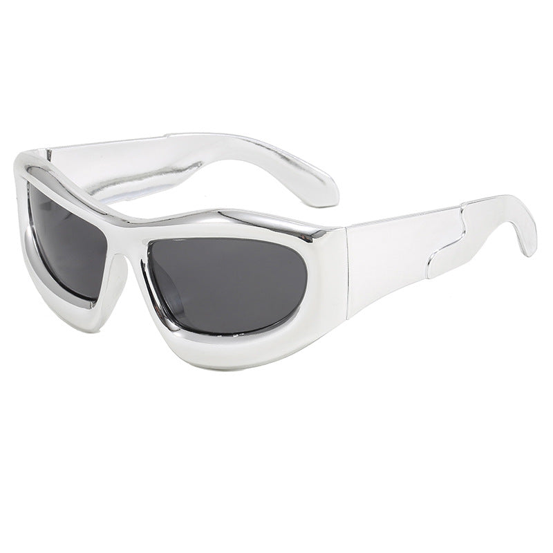 Women's Sporty Sunglasses with Robust, Geometric Frame Design Bowlift