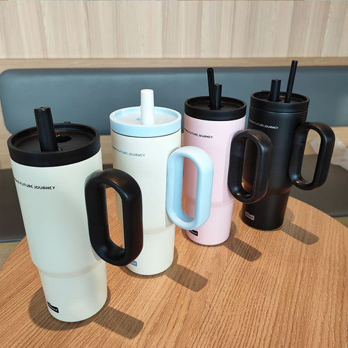 Women insulated drinking container with ergonomic handle Bowlift