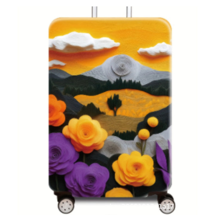 Women's hard shell suitcase with stylish landscape design Bowlift