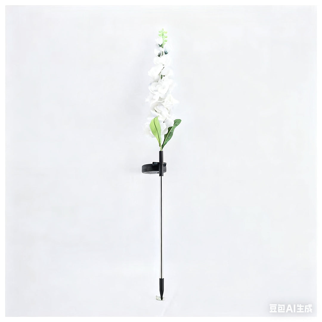 Decorative Tall Artificial Delphinium Garden Stake With Stainless Steel Spike And Adjustable Clip Bowlift