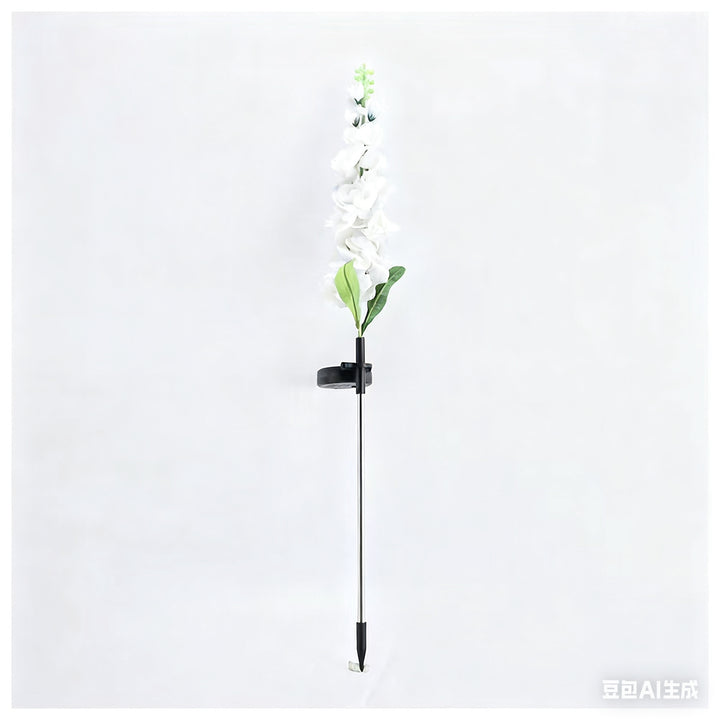 Decorative Tall Artificial Delphinium Garden Stake With Stainless Steel Spike And Adjustable Clip Bowlift