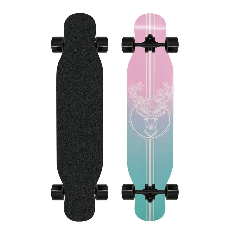 Artistic Lion-Emblazoned Longboard Bowlift