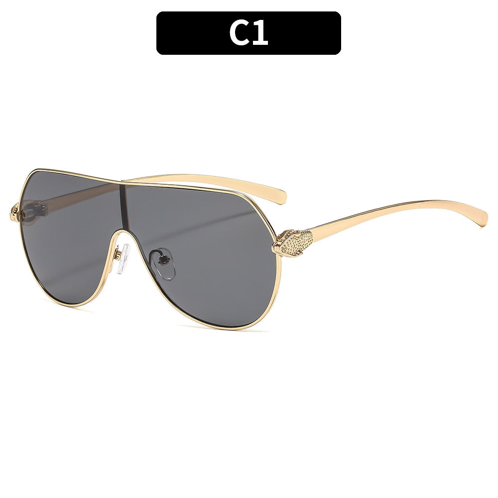 Elegant Look Stylish Oversized Shield Sunglasses
