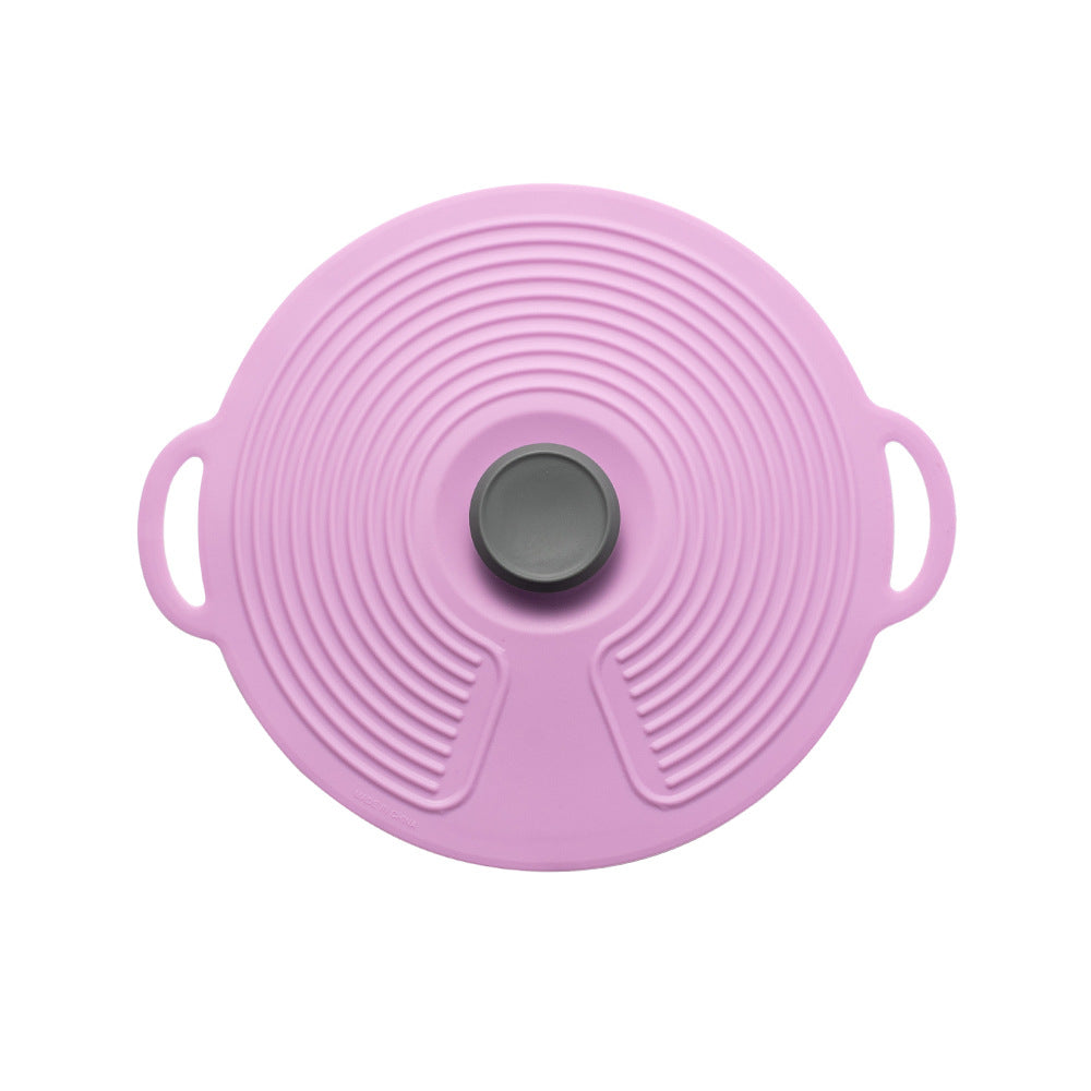 Silicone cooking lid with multifunctional steam valve Bowlift