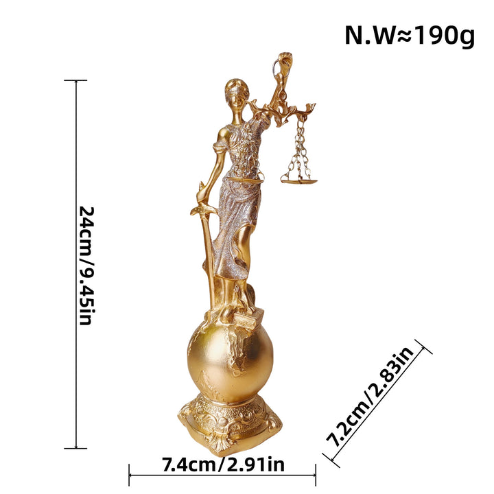Elegant statue of Justitia in artistic details Bowlift