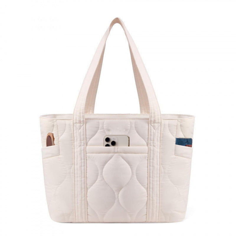 Quilted everyday bag with multiple outer pockets Bowlift