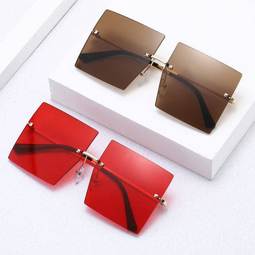 Women’s modern geometric sunglasses with filigree metal frame Bowlift