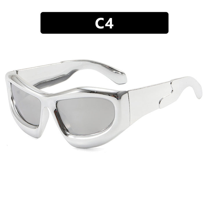 Women's Sporty Sunglasses with Futuristic Design Bowlift