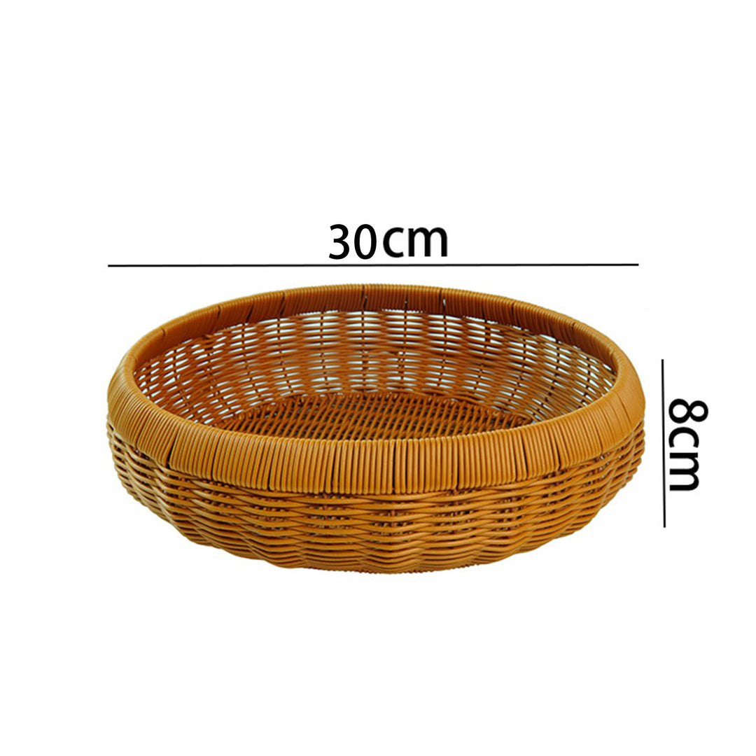 Women's round basket made of braided material Bowlift