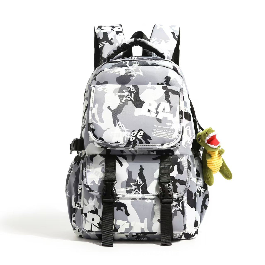 Multifunctional backpack with robust camouflage pattern and large compartments Bowlift
