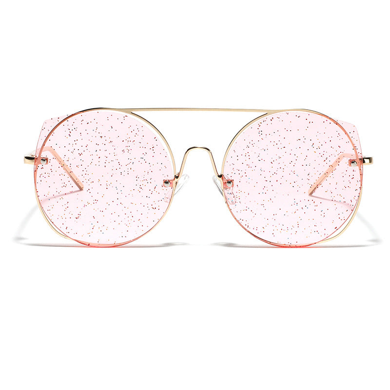 Women oversized sunglasses with glittering lenses Bowlift