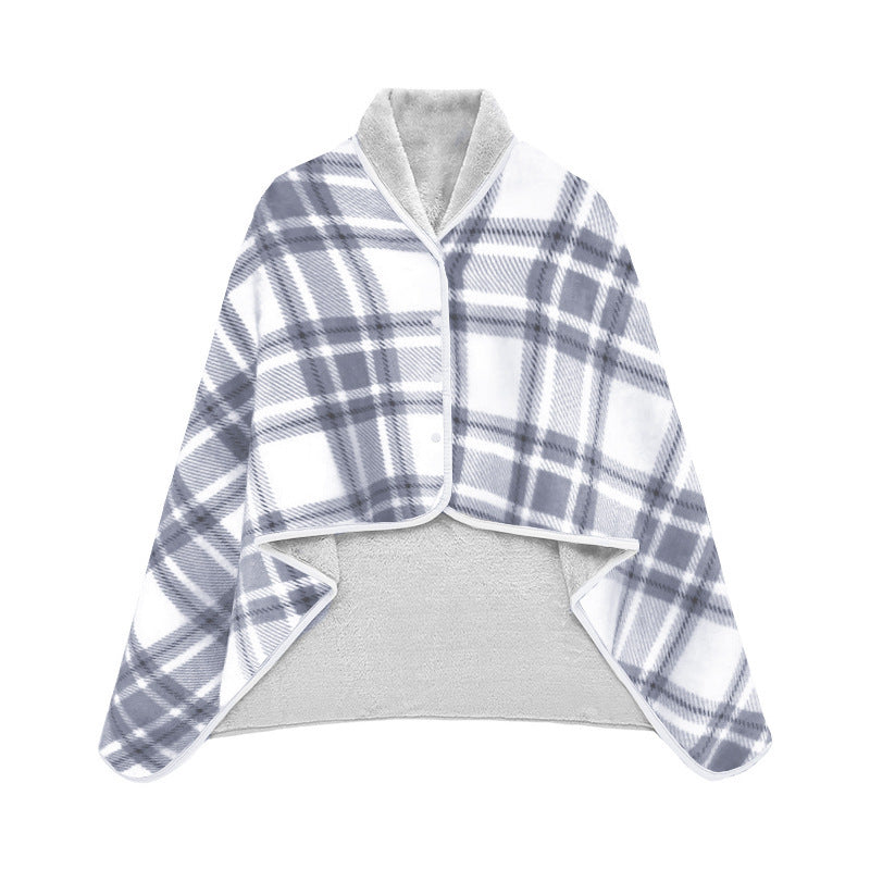 Women Comfortable Throw Blanket with Checkered Pattern Bowlift