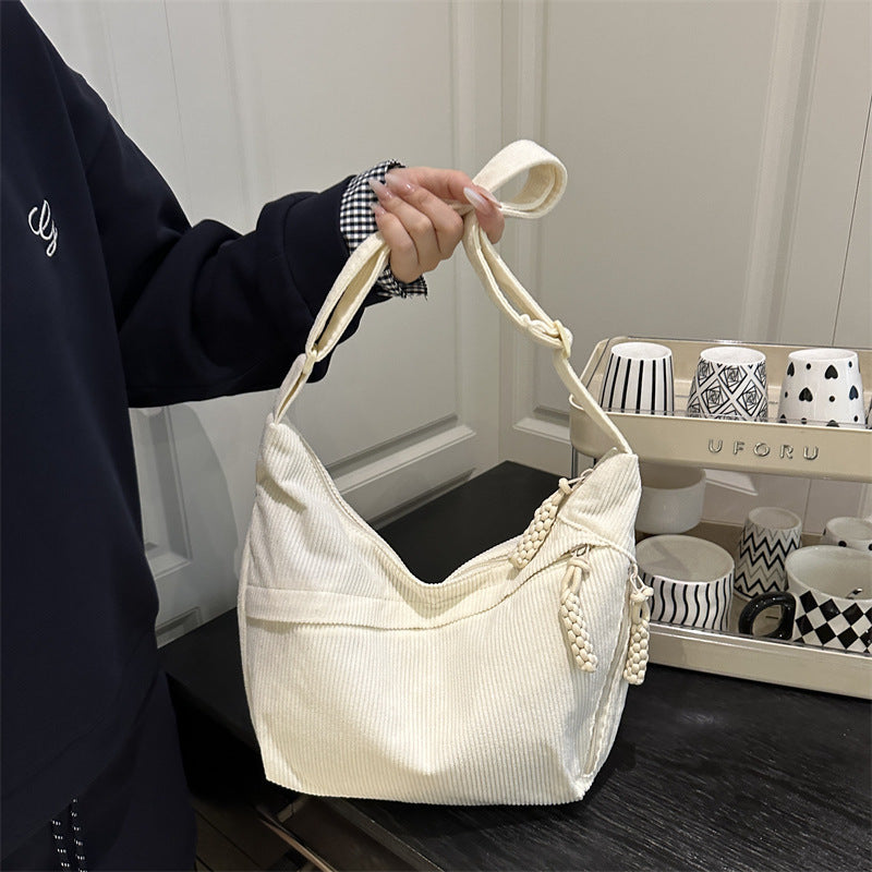 Eco-Friendly Ribbed Crossbody Bag Bowlift