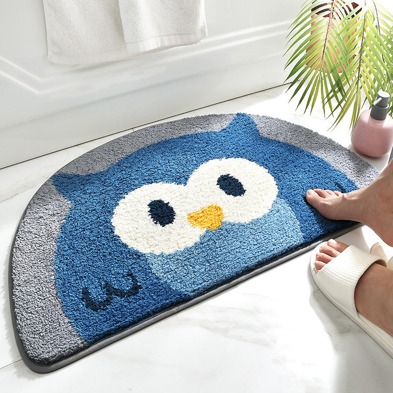 Cartoon Owl Bath Mat