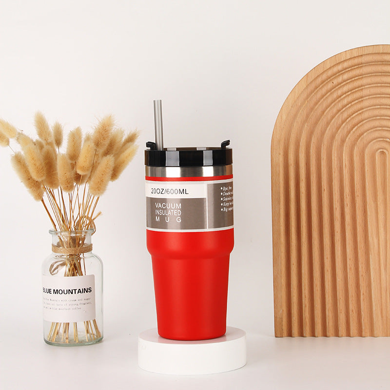 Unisex Insulated Drinking Cup with Integrated Straw Bowlift