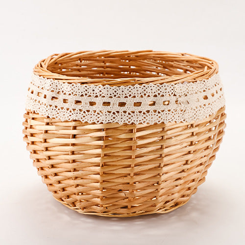 Handcrafted Woven Storage Basket Bowlift
