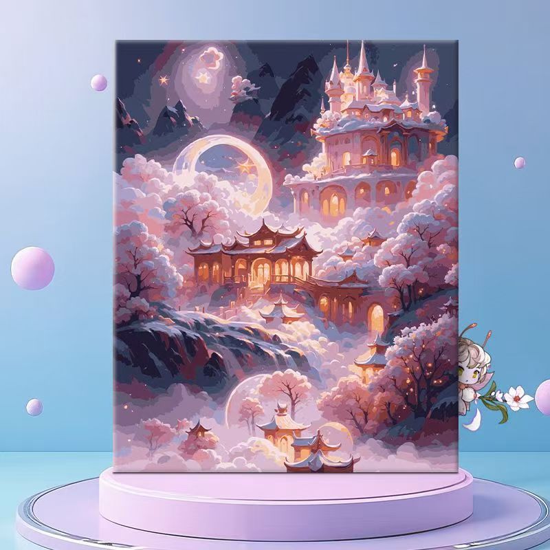 Whimsical Floral Fantasy Canvas Wall Art Bowlift