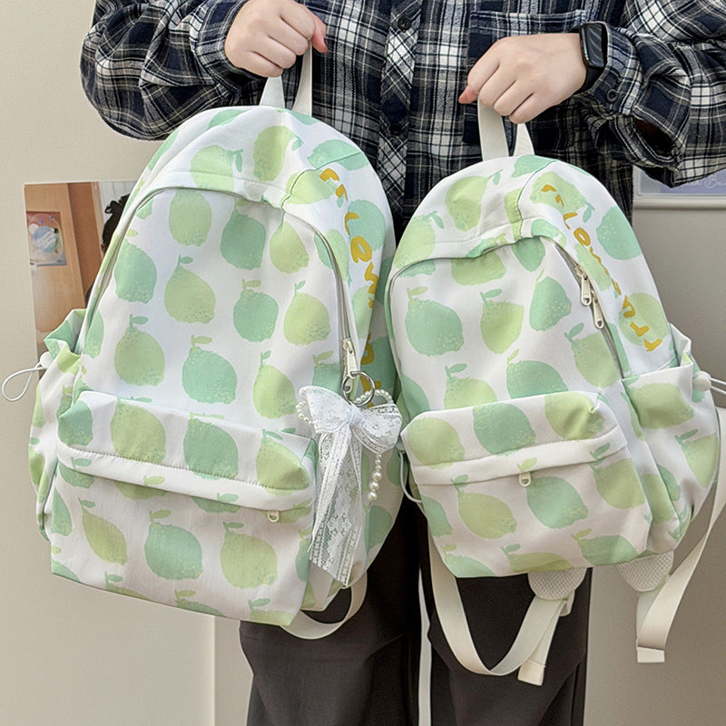 Playful Fruit Patterned Backpack