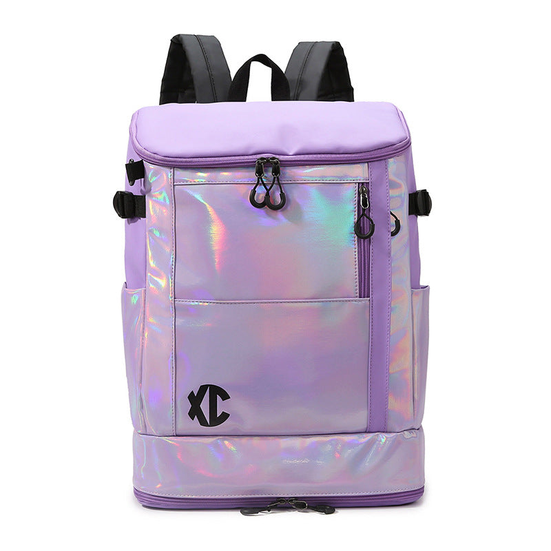 Fashionable Backpack With Holographic Surface Bowlift