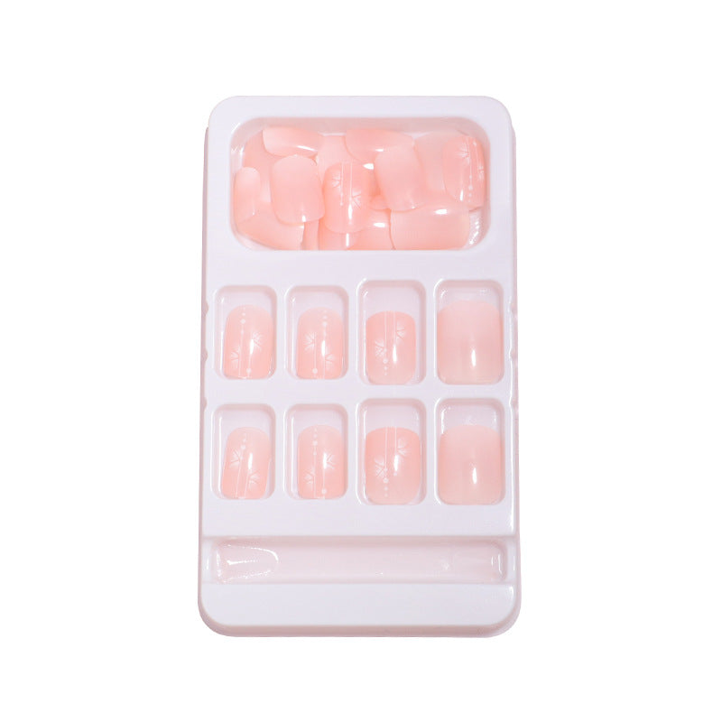 Elegant Floral Press-On Nail Set Bowlift