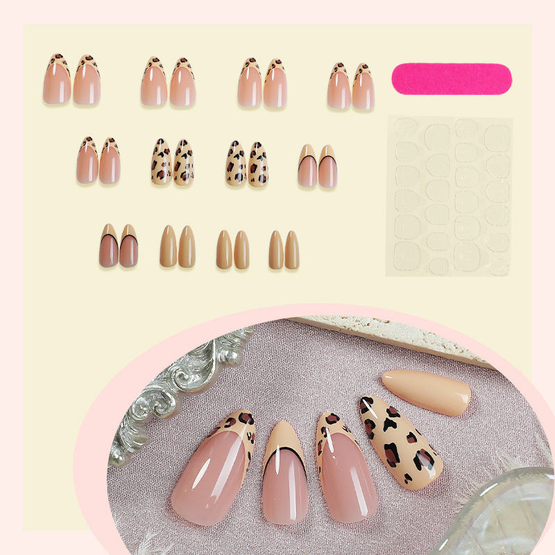 Leopard Print Press-On Nail Set Bowlift