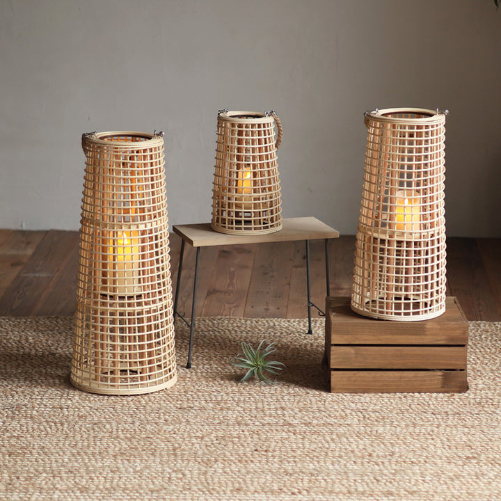 High-quality basket lamp in natural design Bowlift