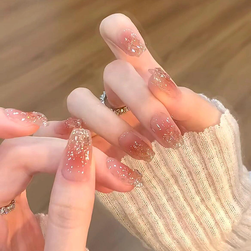 Decorative Ombre Press-On Nails Bowlift