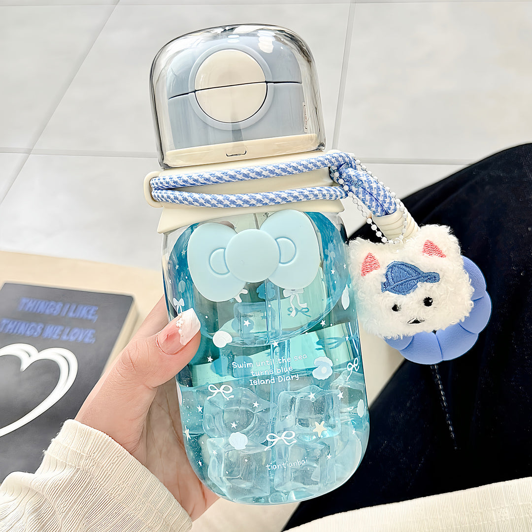 Ladies Leakproof Drinking Bottle with Animal Motifs Bowlift