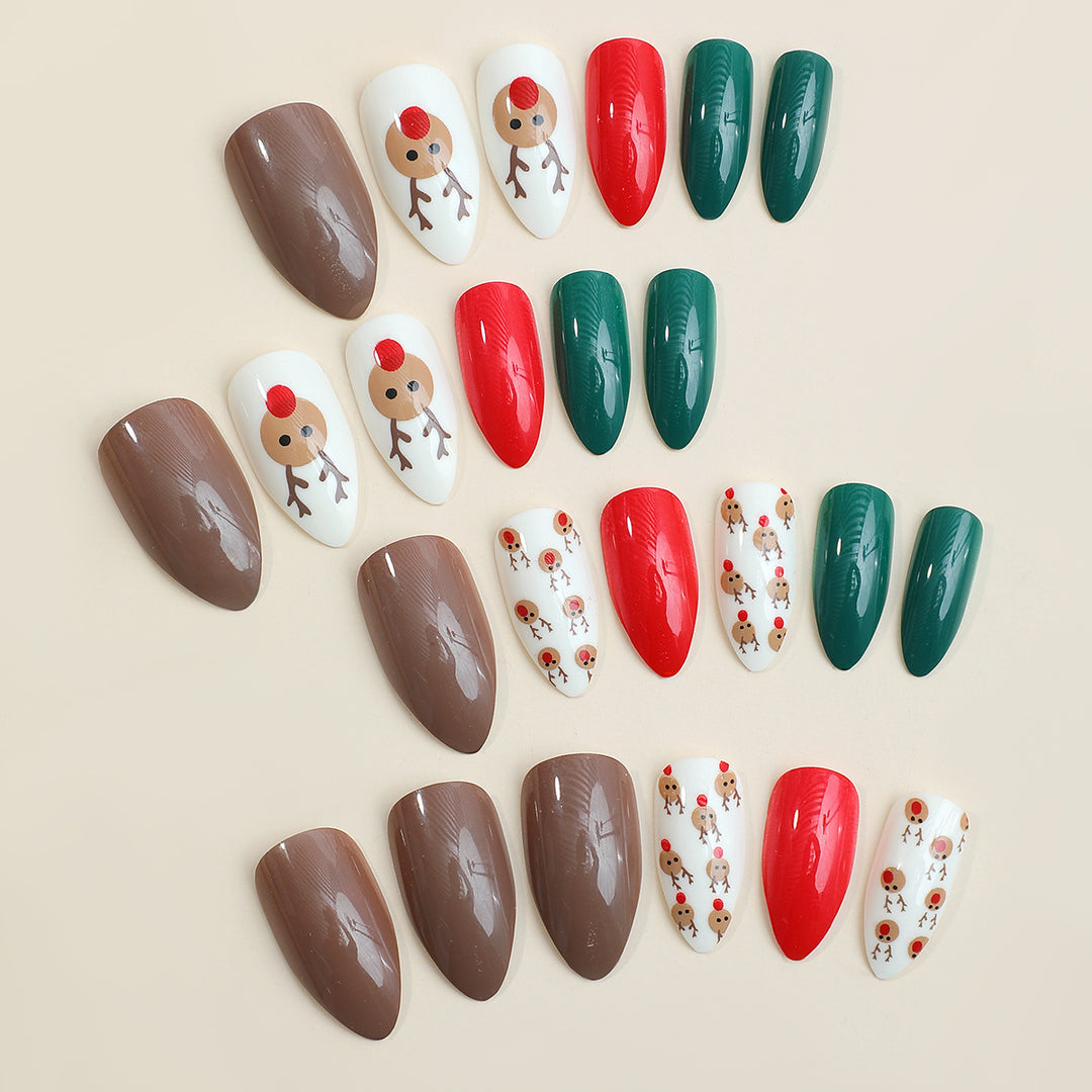 Holiday-Themed Press-On Nail Art Set Bowlift 1788496103
