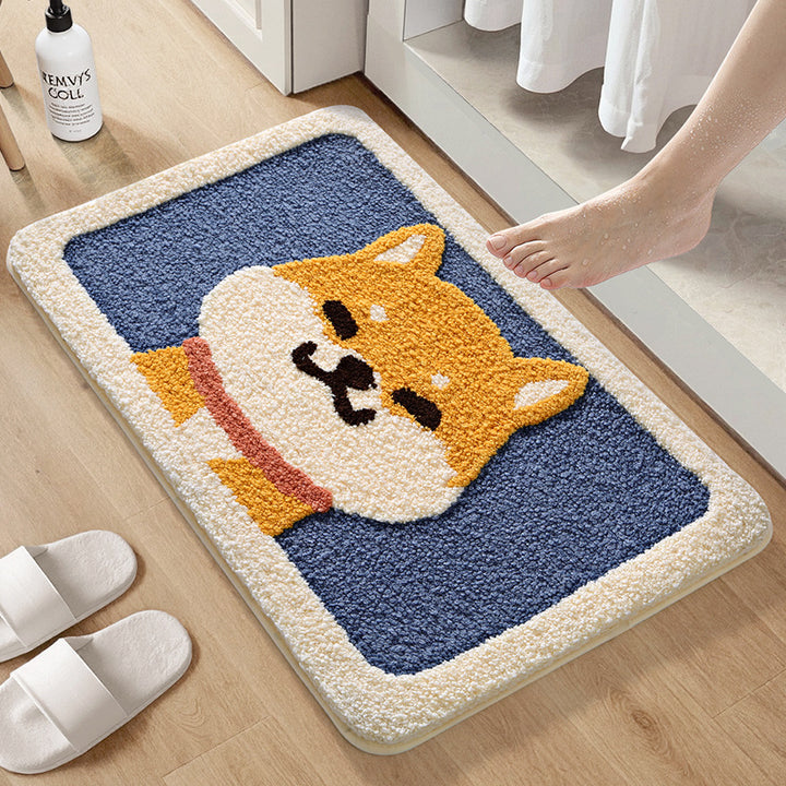Plush Bunny-Themed Bath Mat Bowlift