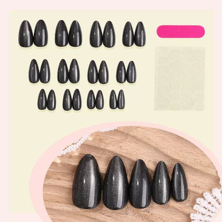 Nail art set with elegant pointed design and high-gloss finish Bowlift