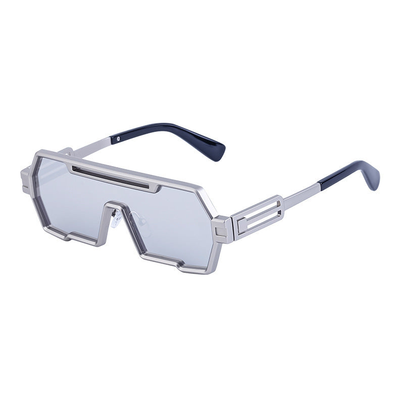 Women's fashionable sunglasses in a futuristic design with a wide frame Bowlift