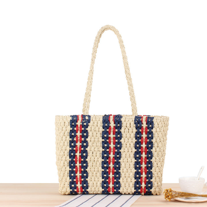 Beach bag in modern design with decorative stripes Bowlift
