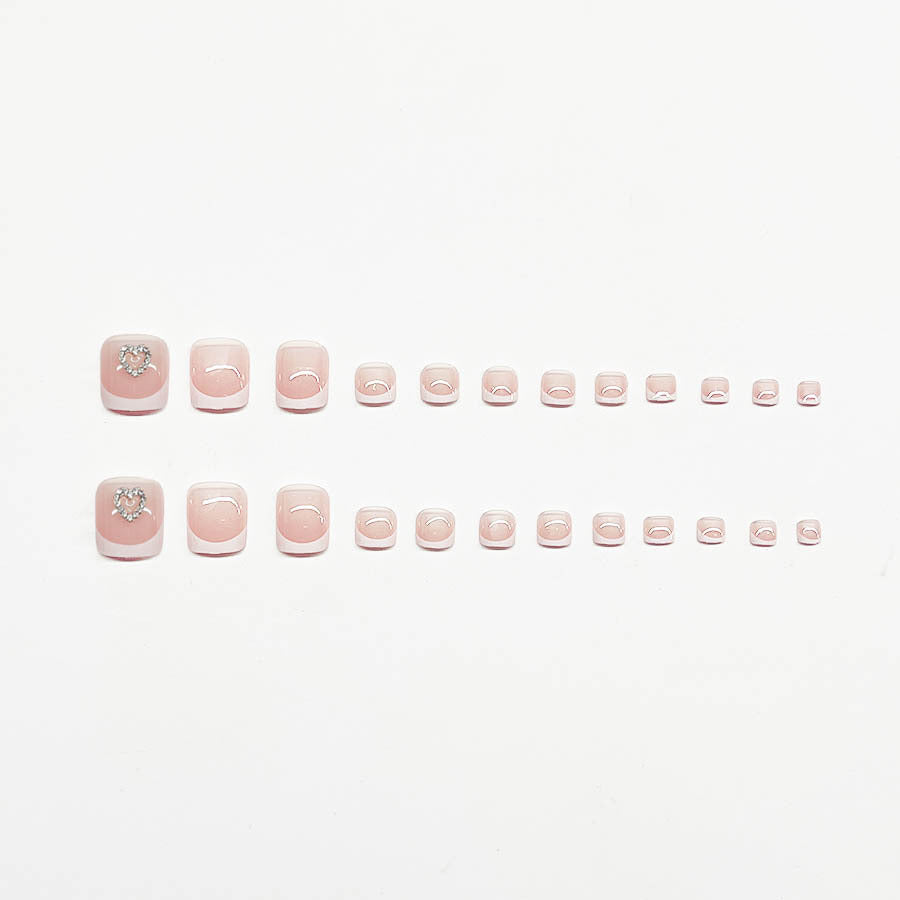 Acrylic nail set with playful heart design Bowlift