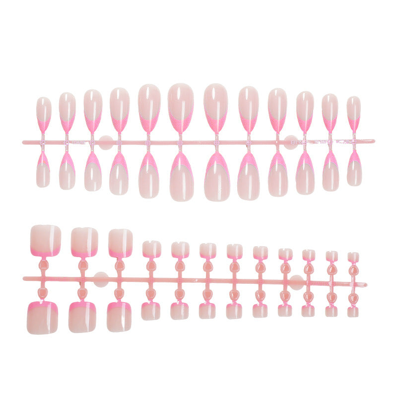 Premium Press-On Nail Set with Ombre Design Bowlift