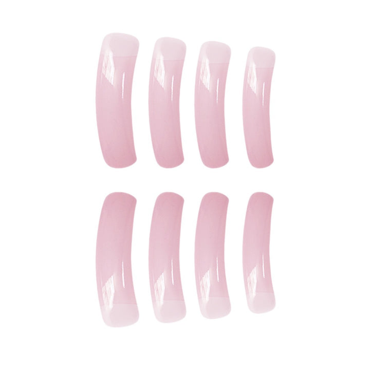 Premium Long Transparent Press-On Nail Enhancements Bowlift