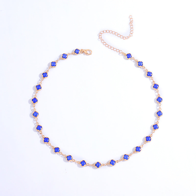 Floral Charm Choker Necklace Bowlift 1788164322