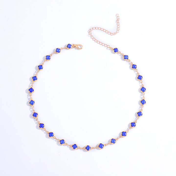 Floral Charm Choker Necklace Bowlift 1788164322