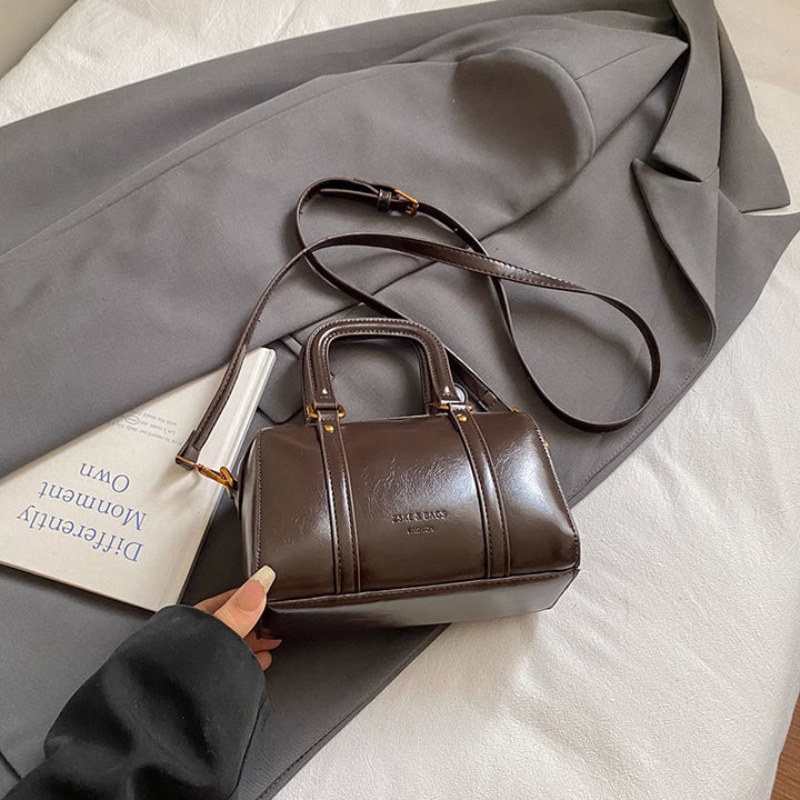 Soft Leather Handheld Satchel Bowlift