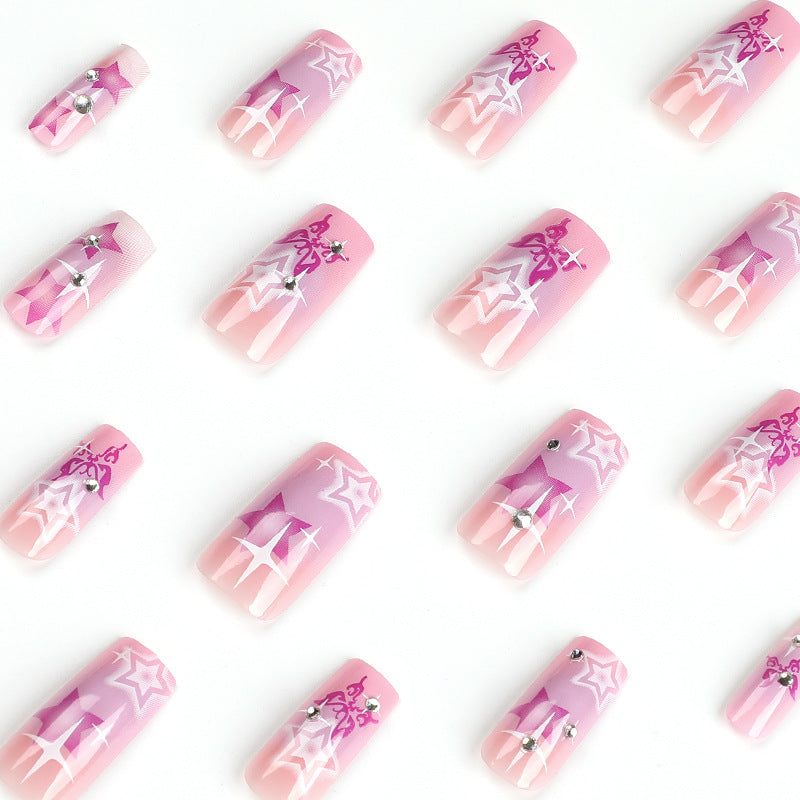 Artistic acrylic nails with modern glitter accents Bowlift