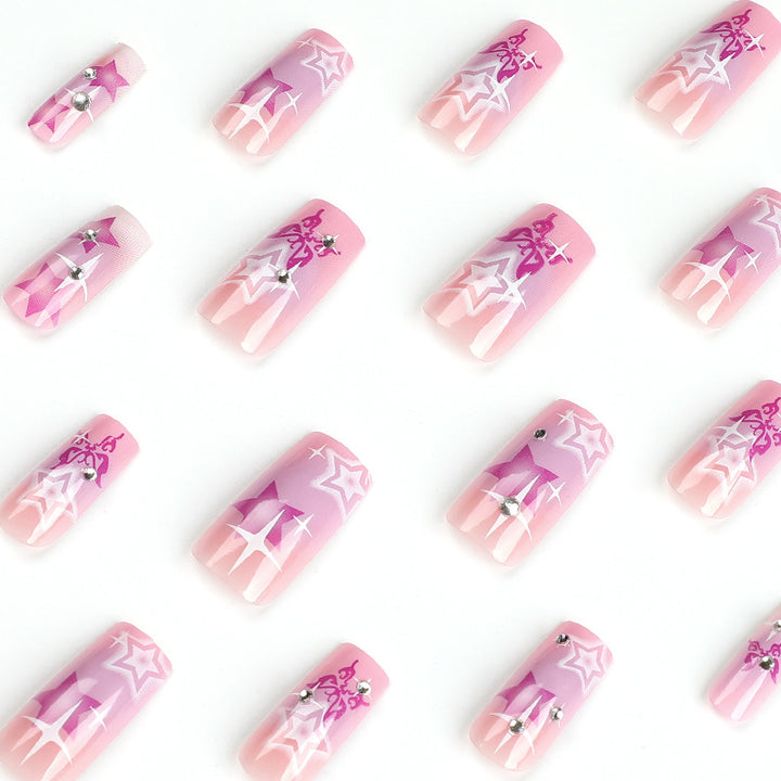 Artistic acrylic nails with modern glitter accents Bowlift