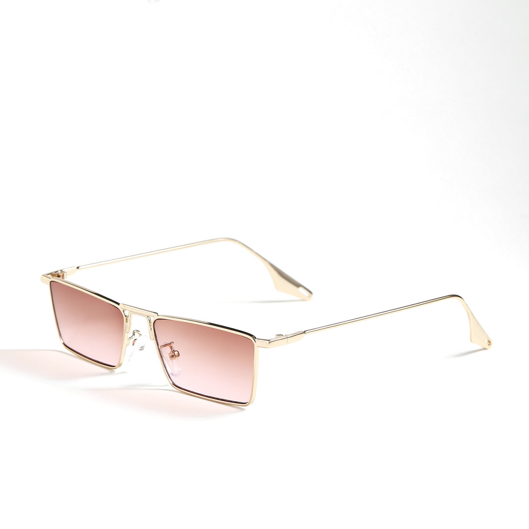 Ladies elegant geometric sunglasses with stylish metal frame Bowlift