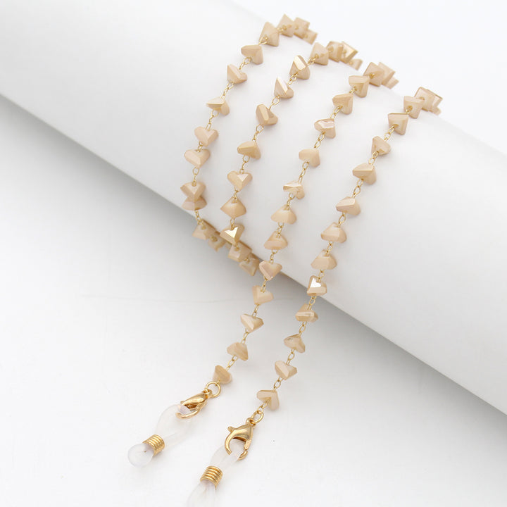 Heart Shaped Beaded Eyewear Chain Bowlift