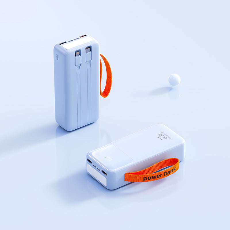 Portable power bank with integrated cable management and fast charging function Bowlift