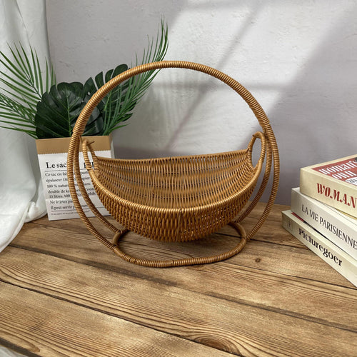 Ladies stylish decorative storage basket on metal frame Bowlift