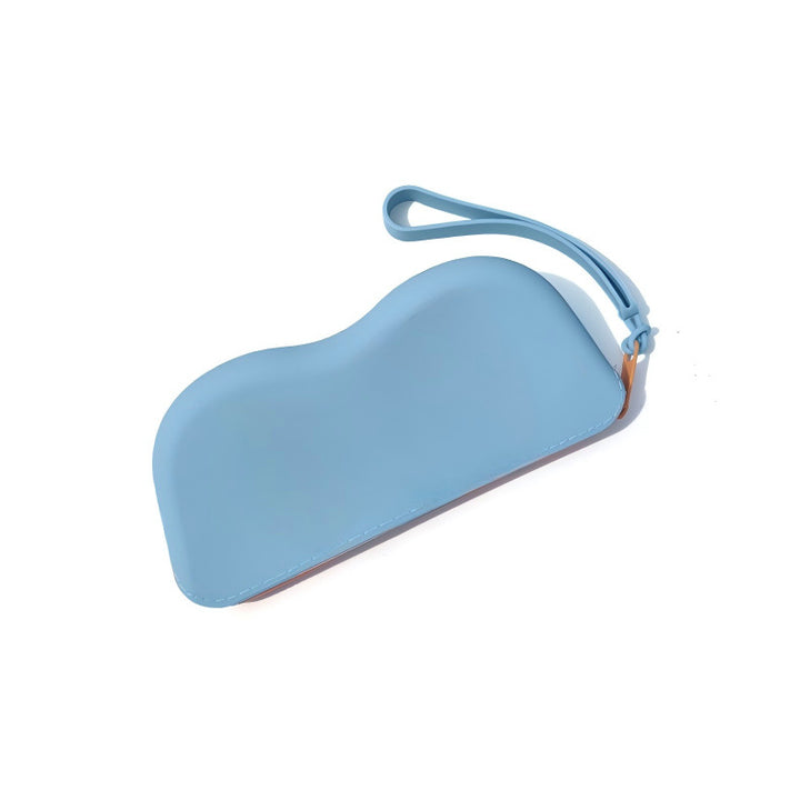 Molded silicone protective sunglasses case with paracord wrist strap and 3D floral eyewear applique Bowlift