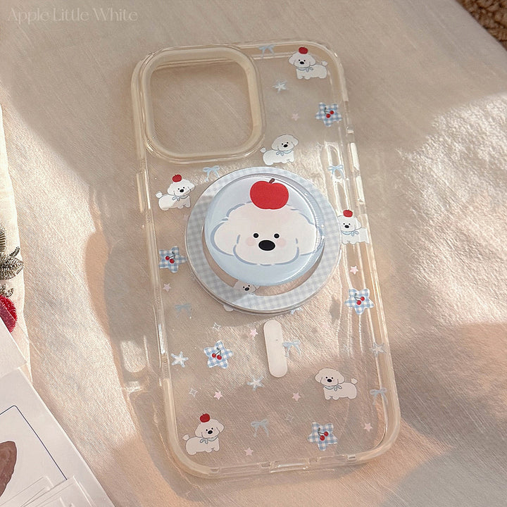 Playful refrigerator magnet with dog design Bowlift