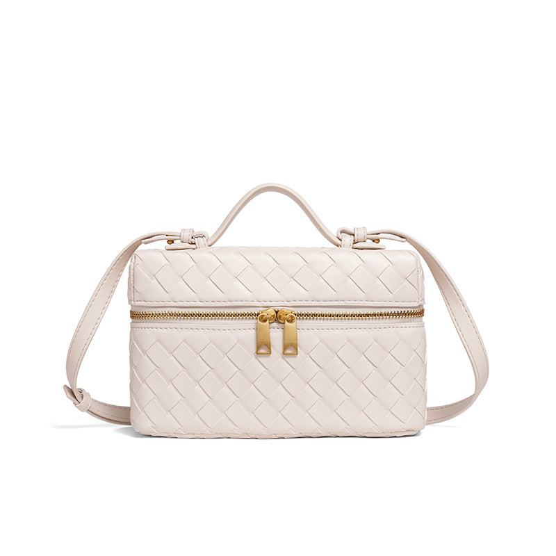 Woven Leather Cosmetic Case Bowlift
