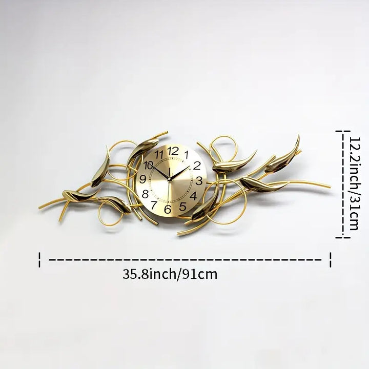 Ornate Decorative Metal Wall Clock Bowlift