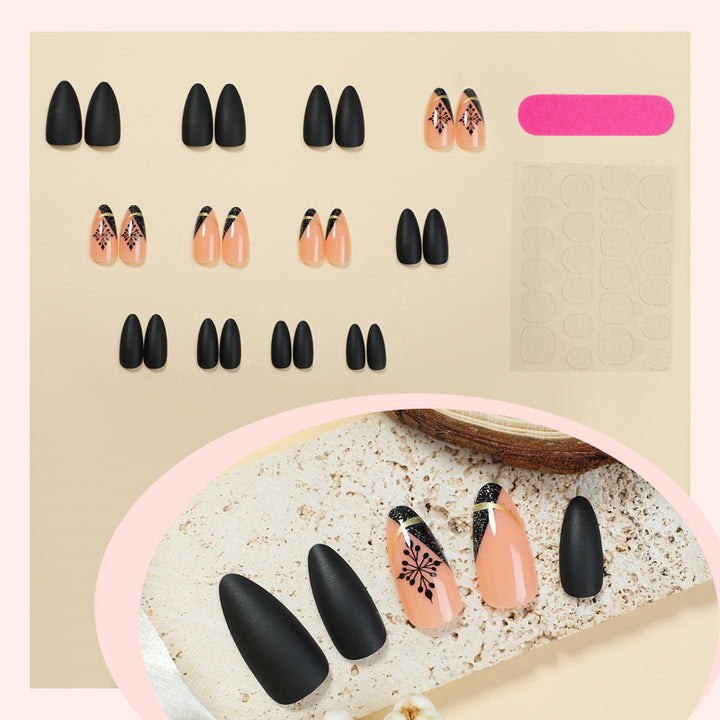 Artificial nail set with elegant geometry design Bowlift